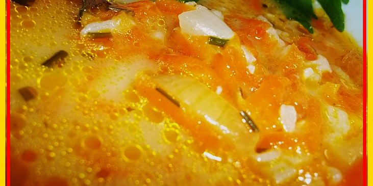 "Fofr"  cibulovo-mrkvová polévka (Cibulovo-mrkvová polévka-detail...)