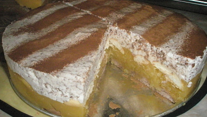 Jablečný dortík se skořicovou pěnou - nepečený