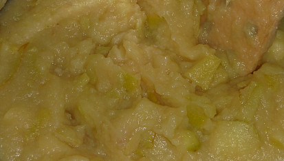 Kdoulový džem, kaša pred mixovaním