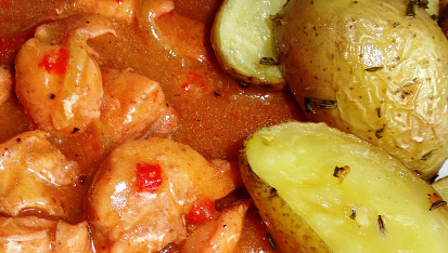 Kuřecí Tandori Masala na cibuli s kapií, Kuřecí Tandori Masala na cibuli s kapií