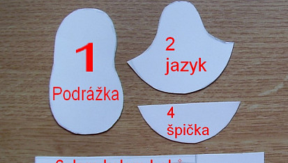 Marcipánové botičky se šablonou, Šablona na botičku