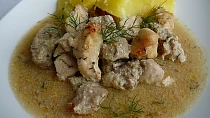 Masová směs v koprovo-dijonské omáčce s česnekem
