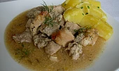 Masová směs v koprovo-dijonské omáčce s česnekem