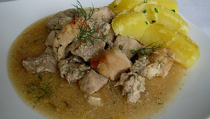 Masová směs v koprovo-dijonské omáčce s česnekem