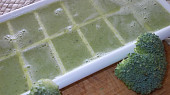 Kostky s brokolicí do naší kuchyně  / s kořením  nebo s bylinkami /
