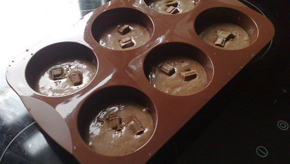 Nejčokoládovější muffinky, těsto