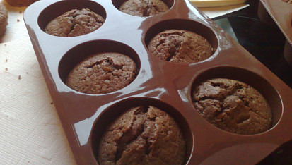 Nejčokoládovější muffinky, upečené muffiny