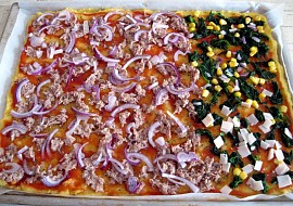 Polentová "pizza"