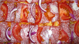 Polentová "pizza"