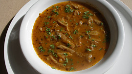 Polévka z hlívy ústřičné à la dršťková