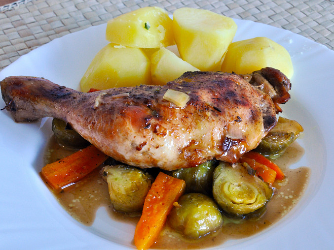 Selské kuře s kapustou (Poulet au Chou).