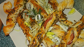 Chuťovka - slaninové tyčky (vrtulky)