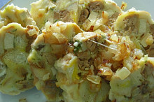 s uzeným tofu a uzeným tempehem. Mňam