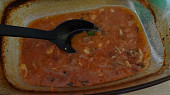 Tilapie zapékaná se sušenými rajčaty a Mozzarellou.