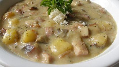 Uzená houbovka s křenem