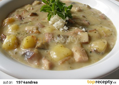 Uzená houbovka s křenem