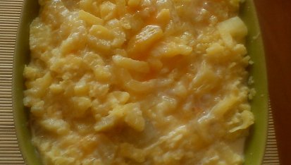 Zapečené brambory s houbami a celerem