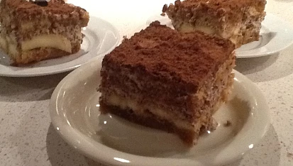 Banánové (pseudo) tiramisu s krémem stracciatella, Dnešní výtvor