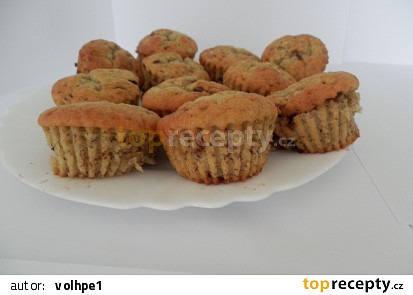 Banánovo-čokoládové muffiny - cupcaky