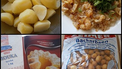 Bramborové knedlíky zase jinak a opět chutně, použité suroviny
