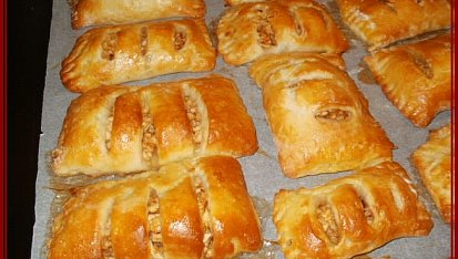 Jablkové šátečky z tvarohového těsta