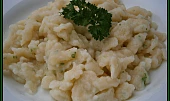 Špecle-jemné přílohové noky, Jemné,přílohové noky-protlačené přes síto na noky