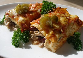 Kuřecí jalapeňo enchiladas ( zapečené)