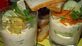 Lehký tvarohový krém se zeleninou