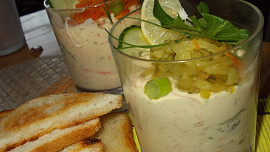 Lehký tvarohový krém se zeleninou