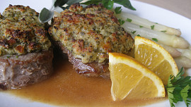 Medailonky v krustě s chřestem