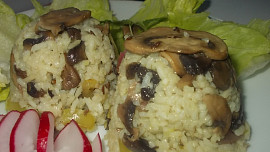 Houbovo - ředkvičkové rizoto s paprikami