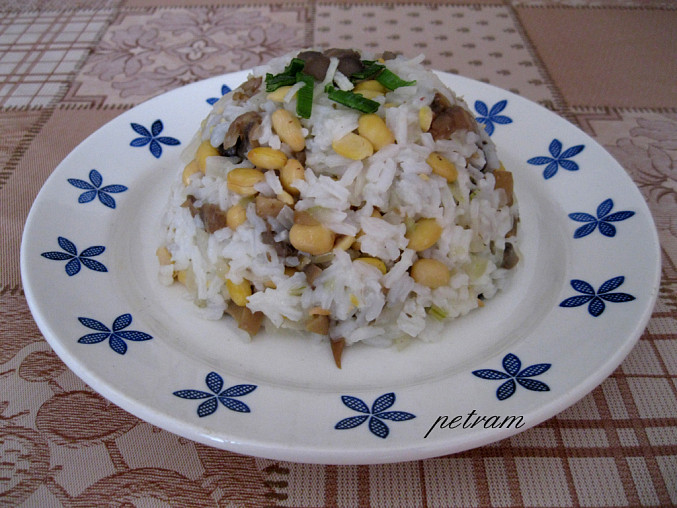 Sója s houbami a rýží