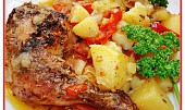 Staročeské  kuře pečené v zelenině i s přílohou (Staročeské kuře pečené v zelenině s přílohou)