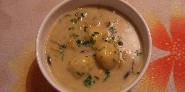 Starodávná polévka z hub (Výtečná. Přidala jsem mletý kmín a smetanu :-p)