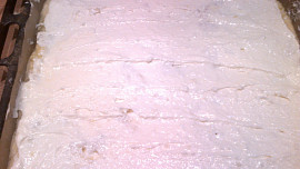 Tvarohový koláč sněhem zdobený (Rákocziho řezy)