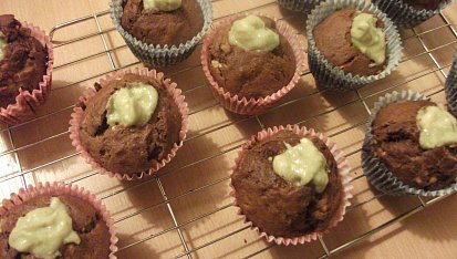 Banánové muffiny s bílou čokoládou