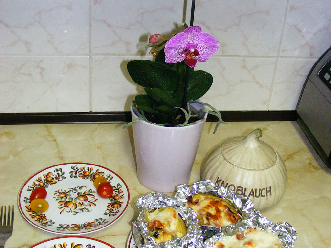 Brambory pečené v alobalu, brambory pečené v alobalu