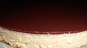 Cheesecake s pomerančem a "svařákovým" želé, 2. pečení - víc vína, jiný sýr