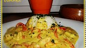 Curry kuře s paprikou, zázvorem a smetanou (Dobrou chuť!)