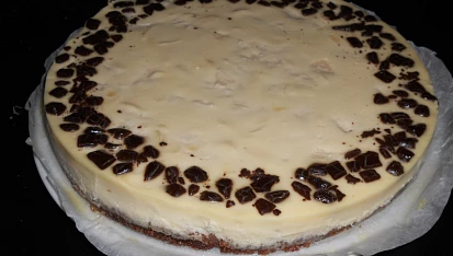 Hruškový cheesecake s čokoládou