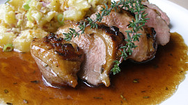 Kachní prsa v limetovo - citronové marinádě