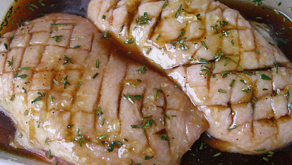 Kachní prsa v limetovo - citronové marinádě