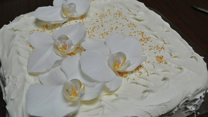 Karibský svatební dort
