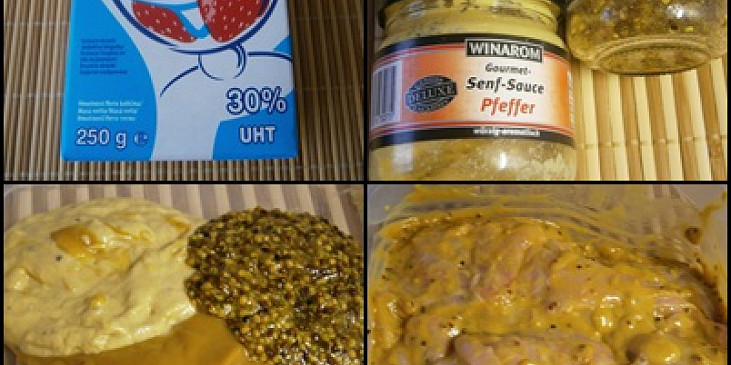 část použitých surovin+ naložené porce masa v marinádě
