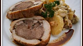 Kuřecí rolka plněná vepřovými jazyky, Kuřecí rolka plněná vepřovými jazyky