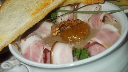 Luxusní paštika z kachních jater s pomerančovou marmeládou