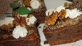 Moučník " -  moje dobrotka" s vanilkovou chalvou a tvarohem