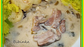 Omáčka Velouté s přidáním řapíkatého celeru, houbami a kyselých okurek, Omáčka Velouté s přidáním tří ingrediencí