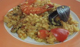 Paella s mořskými plody