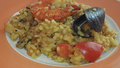 Paella s mořskými plody